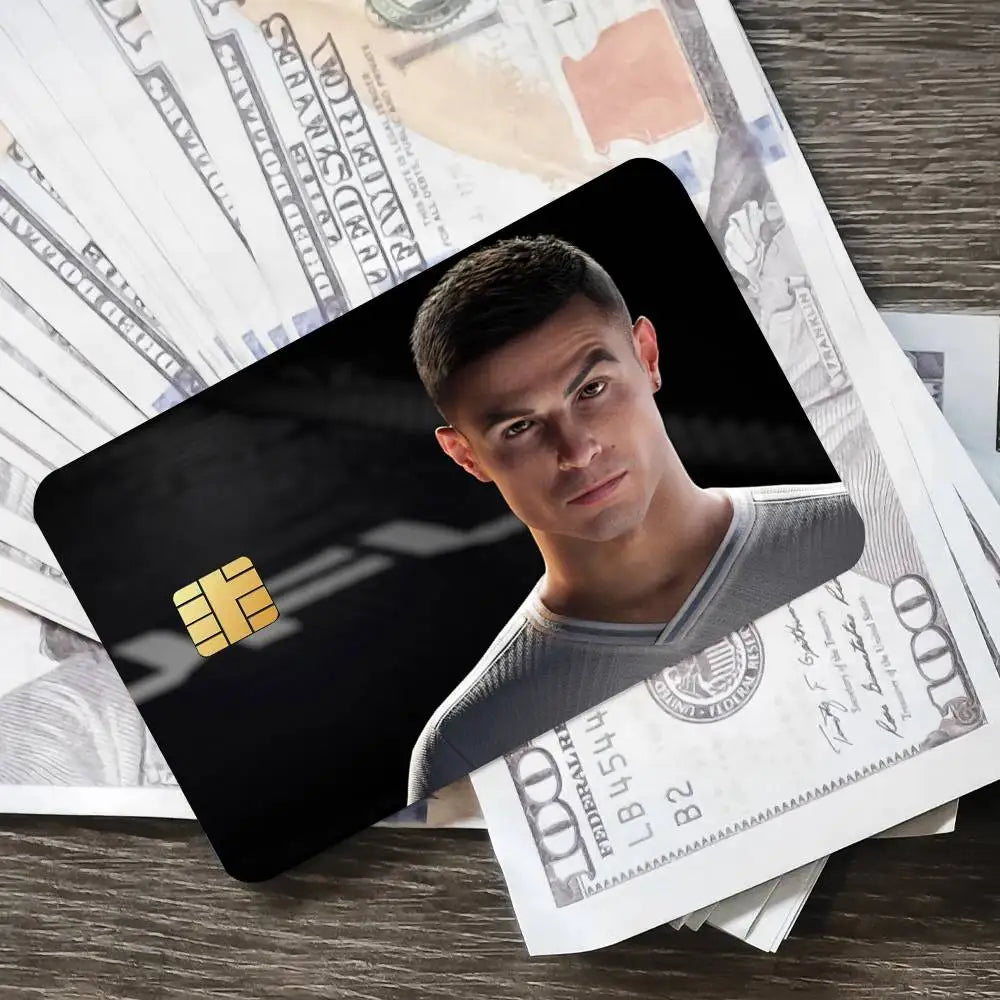 R-Ronaldo C-Cr7 Poster Credit Skin Cover Card Stickers 4PCS Film Bus Pass Front Decoration Bank Debit Waterproof