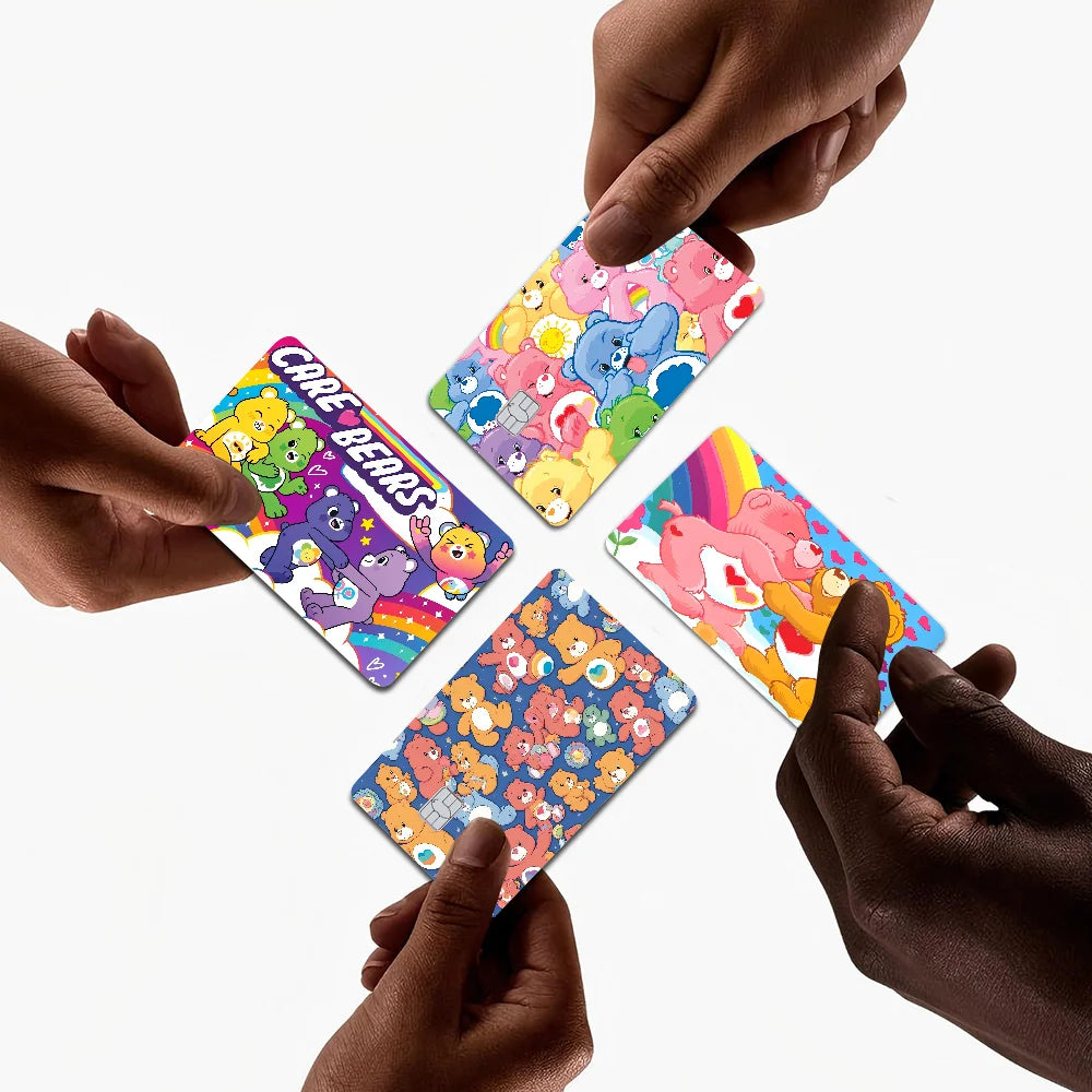 Cartoon C-Care Cute B-Bears S Anime Cartoon Bear Skin Sticker Film Tape Case for Big Credit Debit Card Front Side