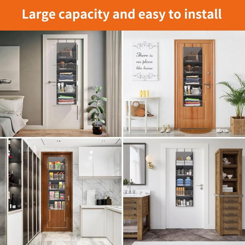 Organizador de Puerta Colgante – Almacenamiento de 5 Niveles con Bolsillos Grandes Diseño Antivuelco, Capacidad de 20 kg – Ideal para Dormitorio, Baño, Despensa – Perfecto para Decoración y Regalos.