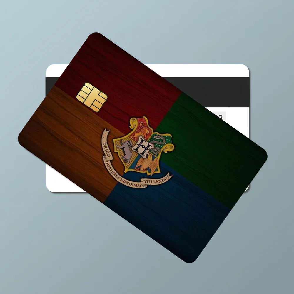 Movie H-Harrys P-Potter Film Skin Cover Credit Card Stickers 4PCS Debit Front Decoration Bank Bus Pass Waterproof