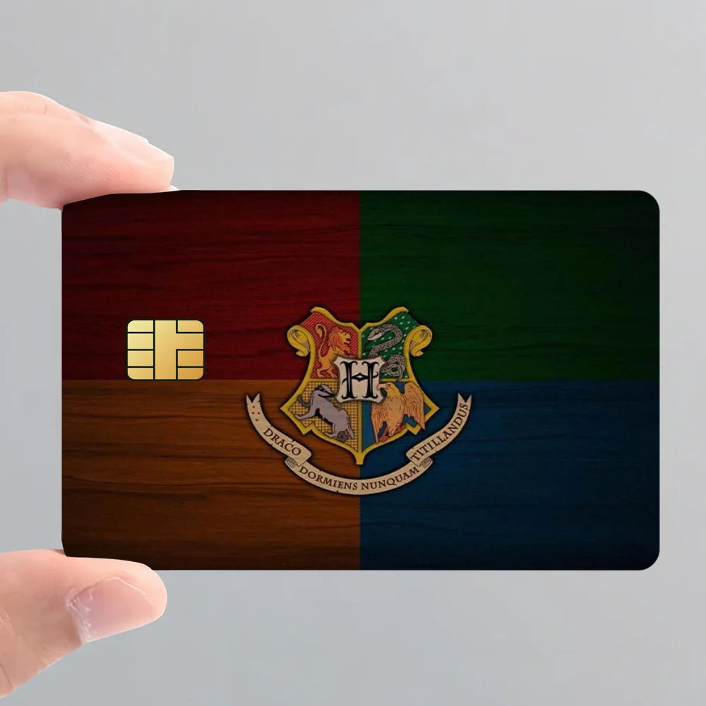 Movie H-Harrys P-Potter Film Skin Cover Credit Card Stickers 4PCS Debit Front Decoration Bank Bus Pass Waterproof