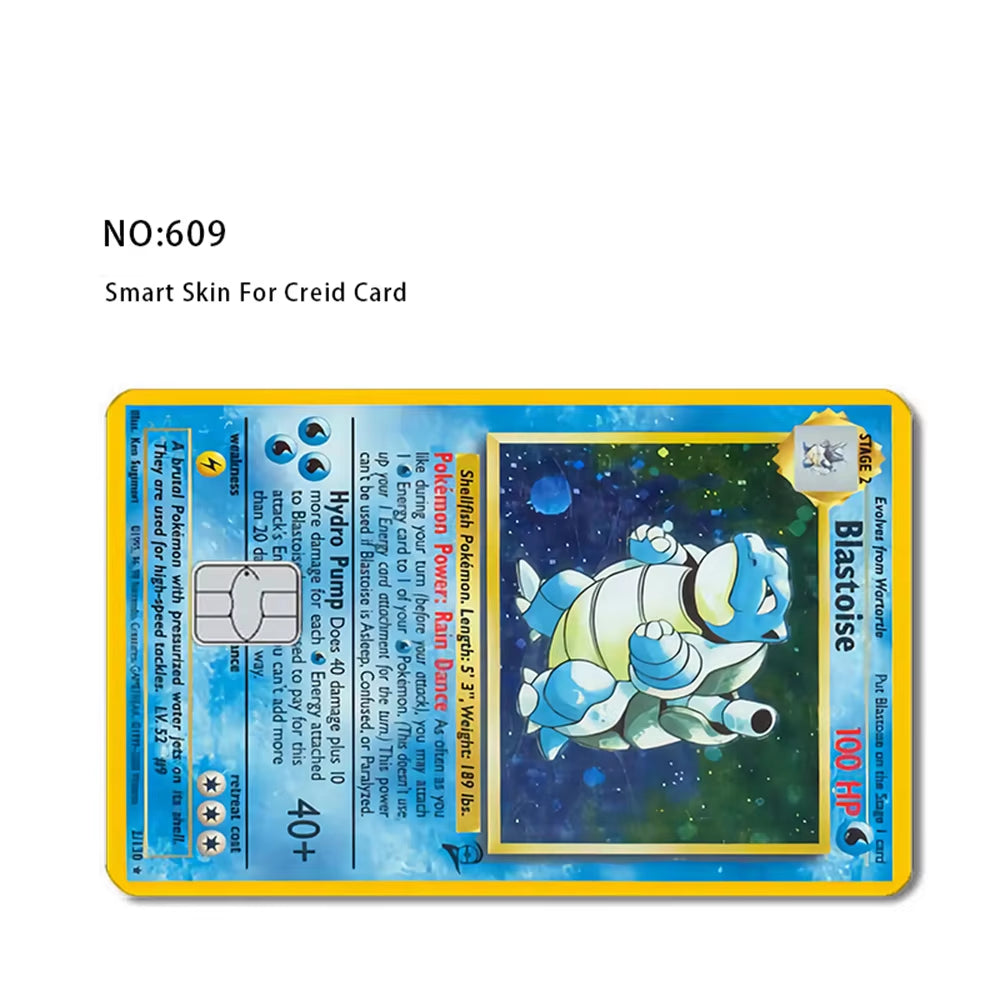 Película Adhesiva PVC estilo Pokémon Pikachu – Pegatina Frontal para Tarjeta de Crédito, Débito o Bancaria