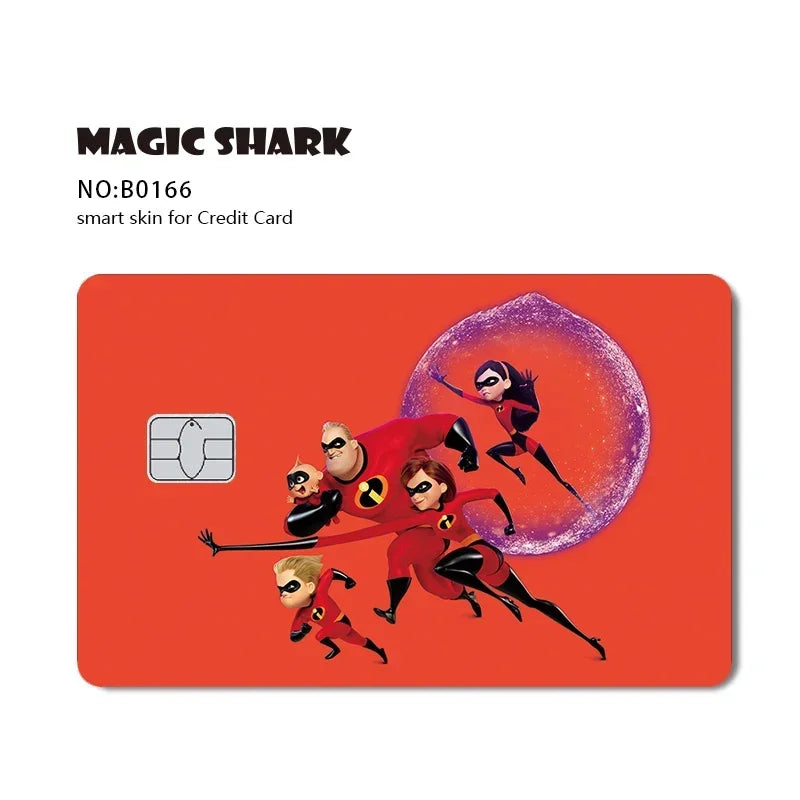 2.5D Matte Stitch Pirates Caribbean Winne Poor Lion King Ultra Thin Skin Cover Sticker Film for Debit Credit Card