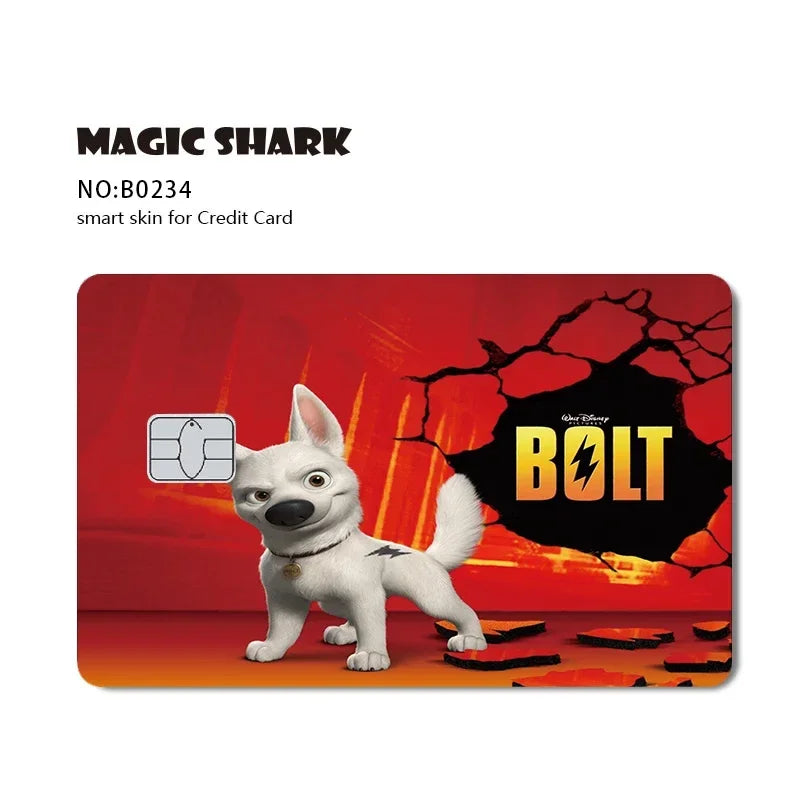 2.5D Matte Stitch Pirates Caribbean Winne Poor Lion King Ultra Thin Skin Cover Sticker Film for Debit Credit Card