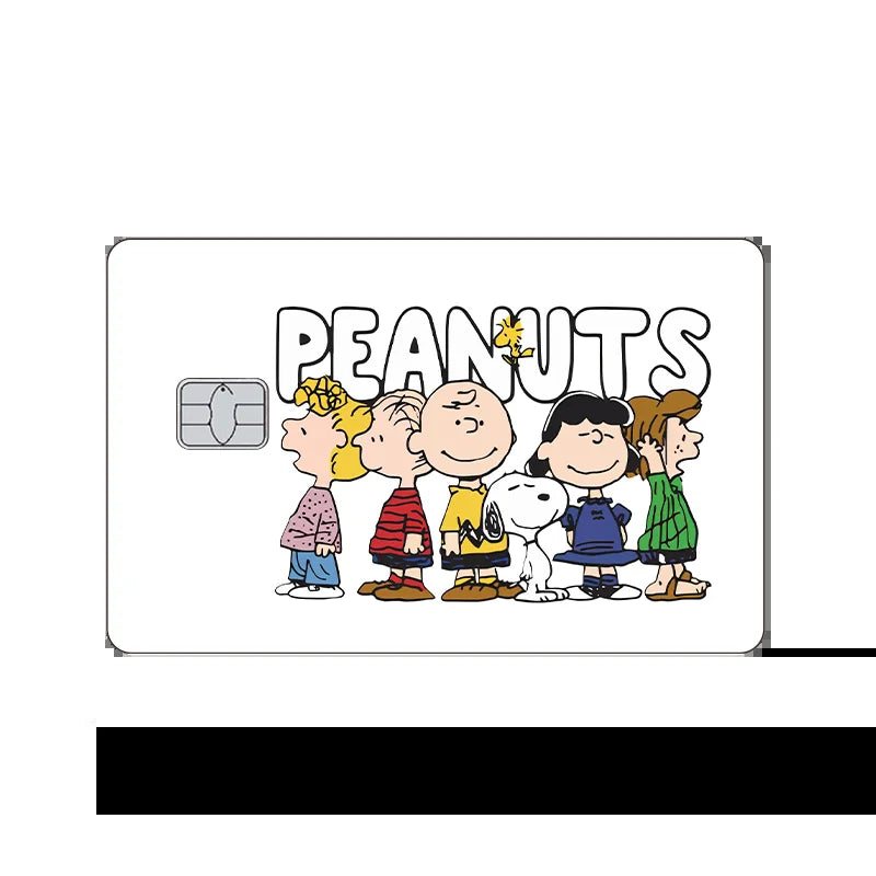 Nueva cubierta protectora frontal de tarjeta con diseño Kawaii de Snoopy Anime