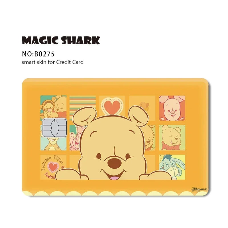 2.5D Matte Stitch Pirates Caribbean Winne Poor Lion King Ultra Thin Skin Cover Sticker Film for Debit Credit Card