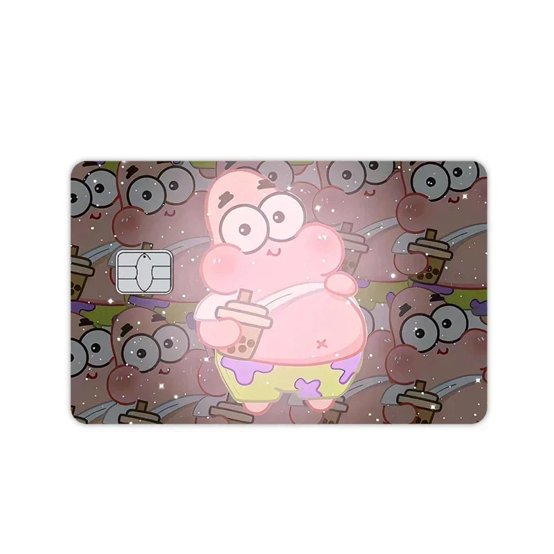 Pegatina de tarjeta con diseño de Bob Esponja