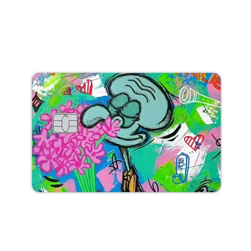 Pegatina de tarjeta con diseño de Bob Esponja
