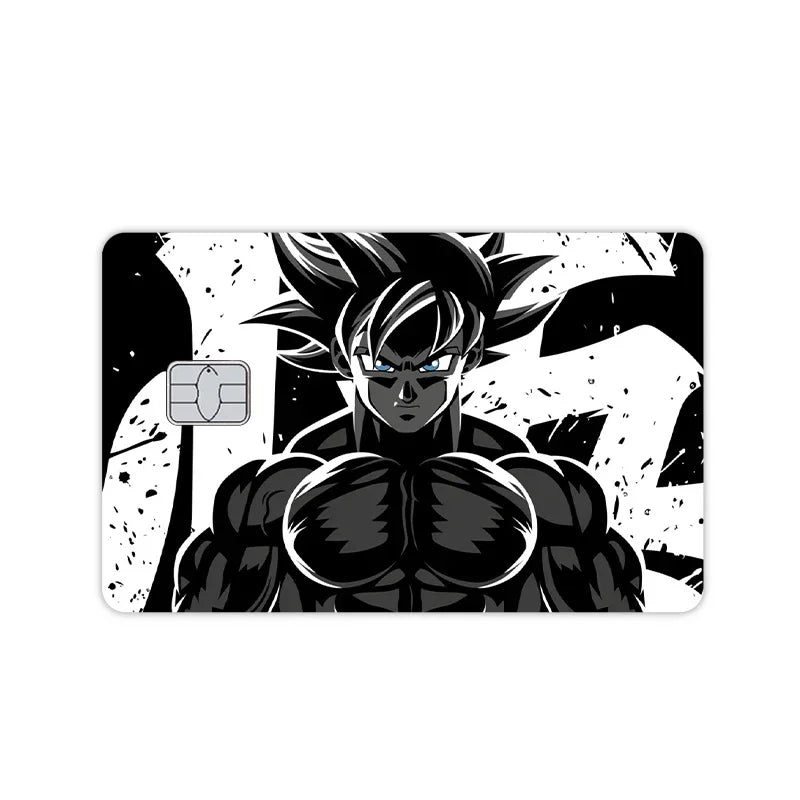 Anime Dragon Ball - Pegatinas de vinilo mate tipo PVC para tarjeta. Cubierta decorativa con efecto láser estrella kawaii, ideal para tarjetas de crédito, débito, transporte público. Juguete decorativo o regalo DIY