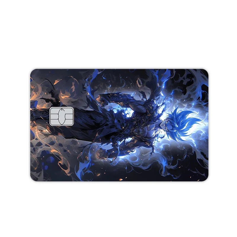 Anime Dragon Ball - Pegatinas de vinilo mate tipo PVC para tarjeta. Cubierta decorativa con efecto láser estrella kawaii, ideal para tarjetas de crédito, débito, transporte público. Juguete decorativo o regalo DIY