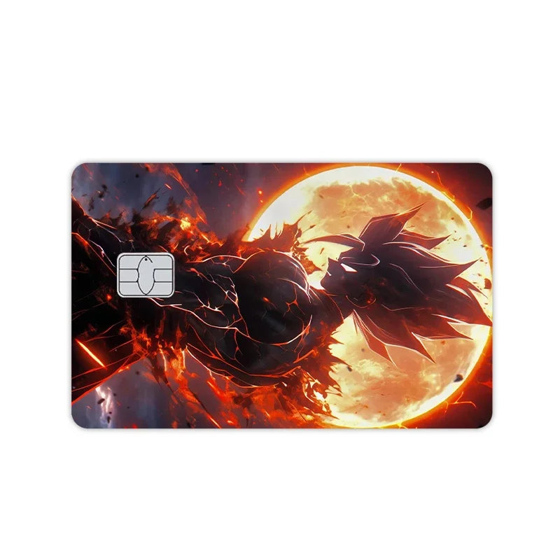 Anime Dragon Ball - Pegatinas de vinilo mate tipo PVC para tarjeta. Cubierta decorativa con efecto láser estrella kawaii, ideal para tarjetas de crédito, débito, transporte público. Juguete decorativo o regalo DIY