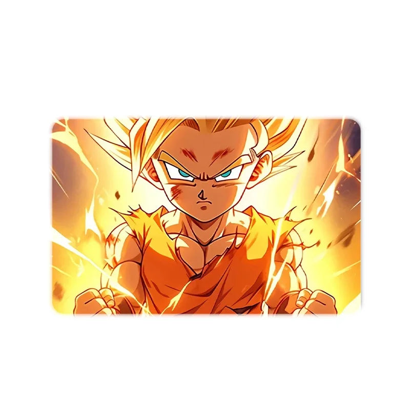 Anime Dragon Ball - Pegatinas de vinilo mate tipo PVC para tarjeta. Cubierta decorativa con efecto láser estrella kawaii, ideal para tarjetas de crédito, débito, transporte público. Juguete decorativo o regalo DIY