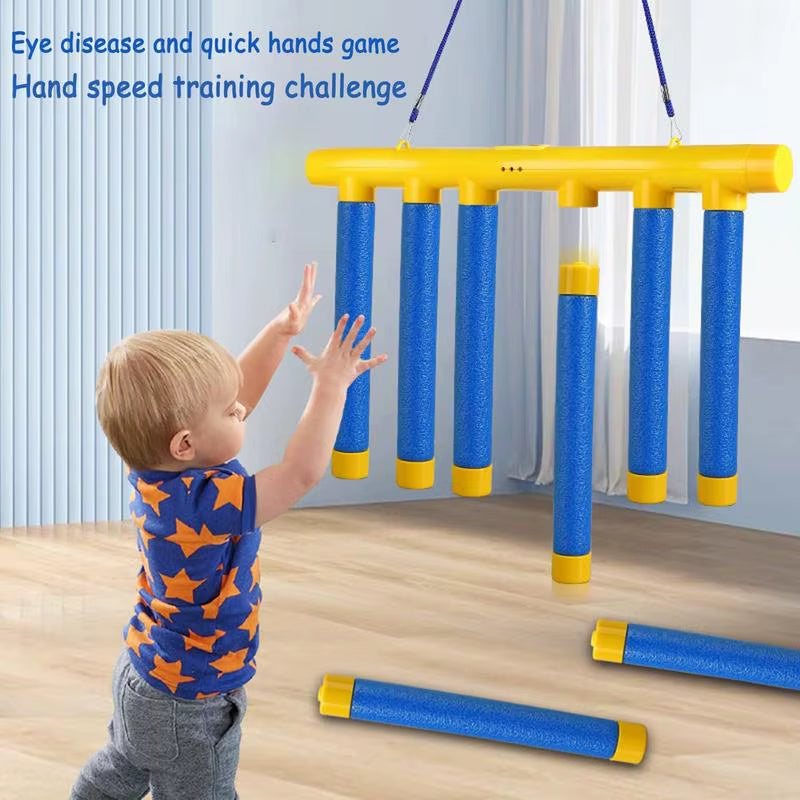 Juego de Palitos que Caen – Juguete Infantil para Atrapar Palitos Juguete Educativo de Reacción Rápida – Entrenamiento de Habilidad y Coordinación – Juego Interactivo Deportivo para Padres e Hijos.