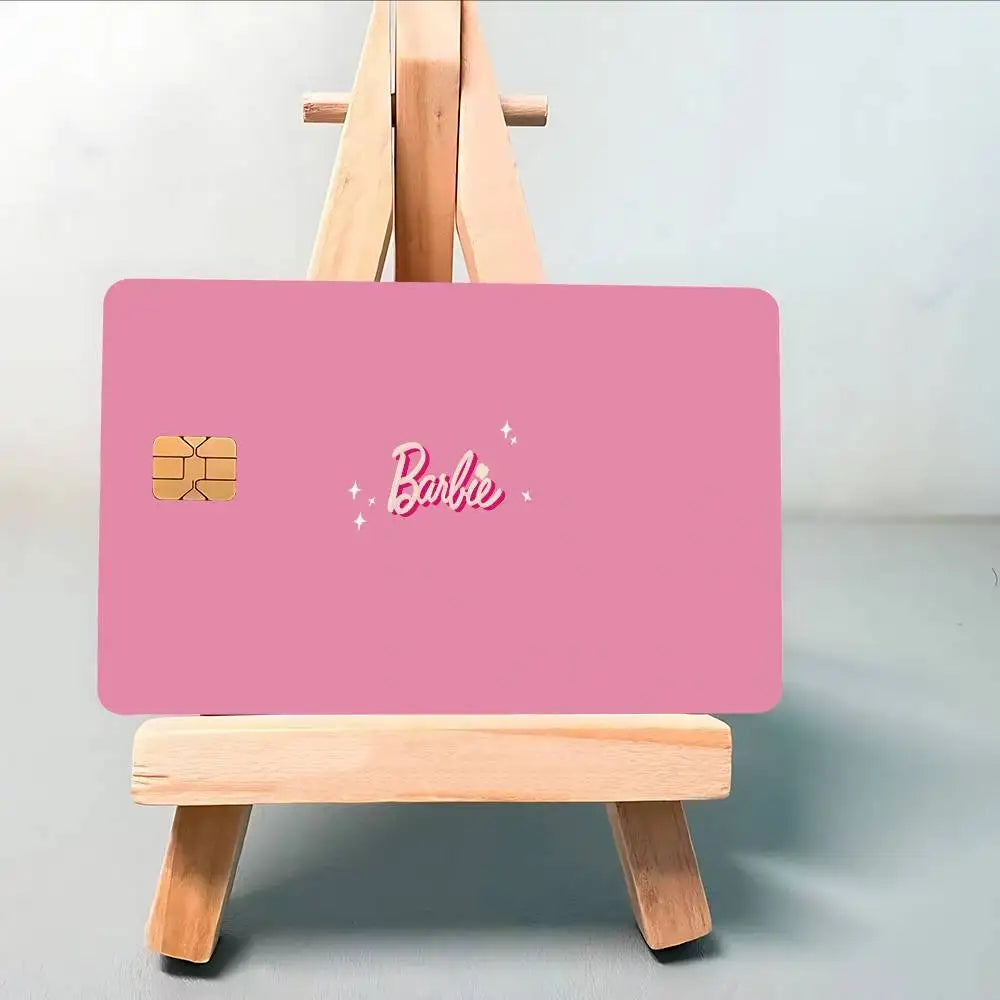 Barbie 1 Set of 4 Pcs Credit Card Skin Stickers for VISA Bank Card Waterproof Sticker Anti-Scratch Women Gift