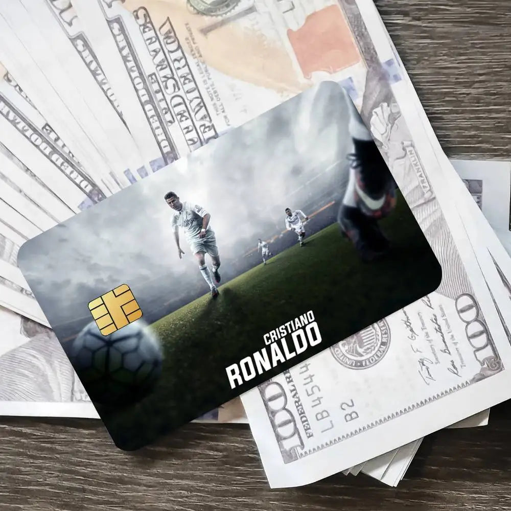 R-Ronaldo C-Cr7 Poster Credit Skin Cover Card Stickers 4PCS Film Bus Pass Front Decoration Bank Debit Waterproof