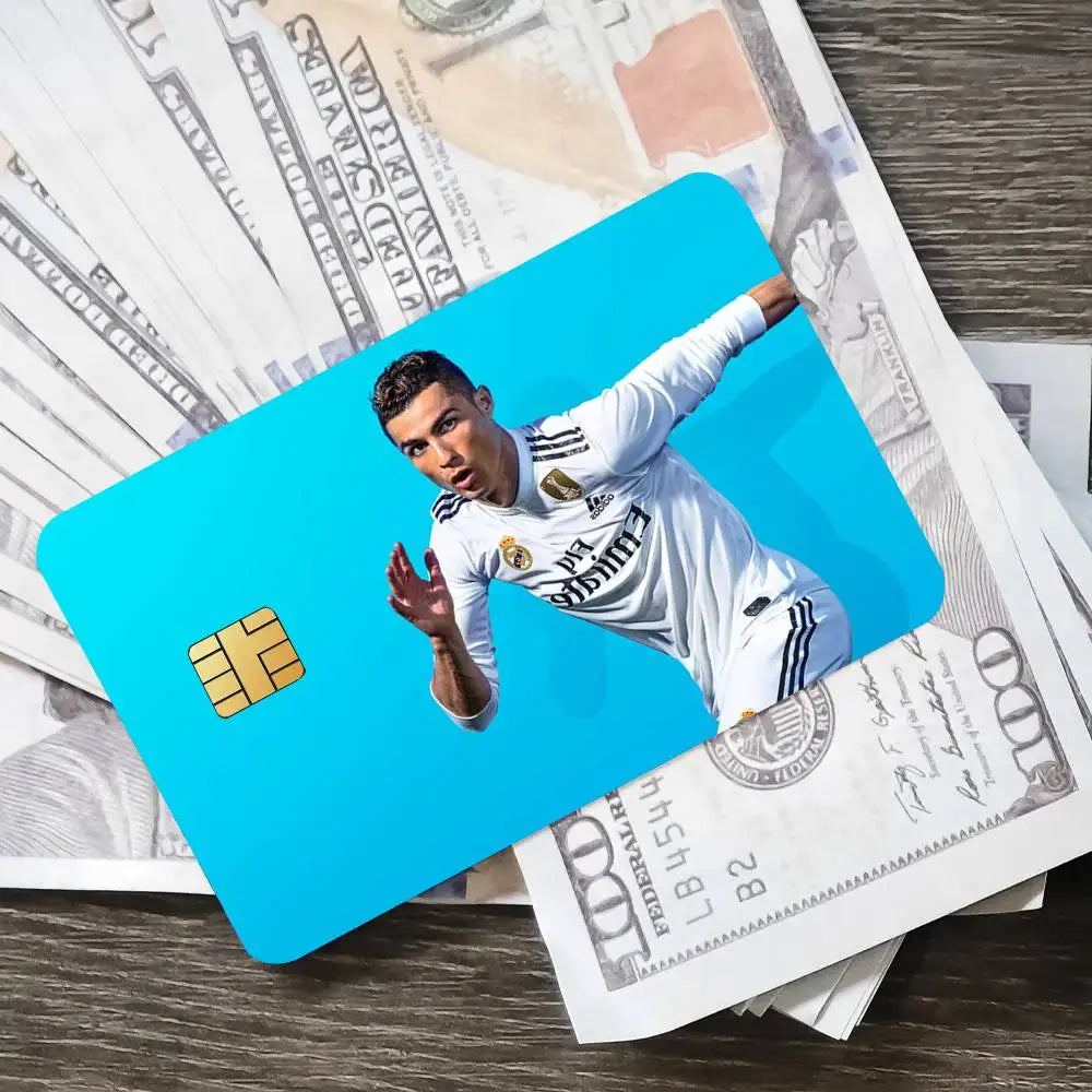 R-Ronaldo C-Cr7 Poster Credit Skin Cover Card Stickers 4PCS Film Bus Pass Front Decoration Bank Debit Waterproof