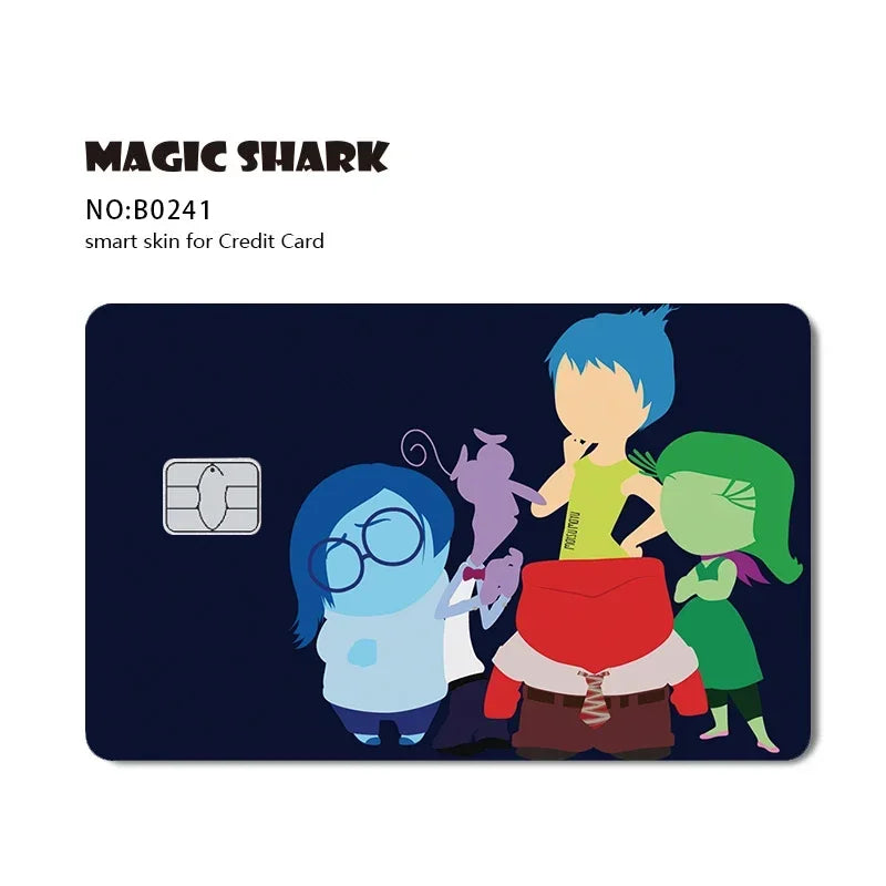 2.5D Matte Stitch Pirates Caribbean Winne Poor Lion King Ultra Thin Skin Cover Sticker Film for Debit Credit Card