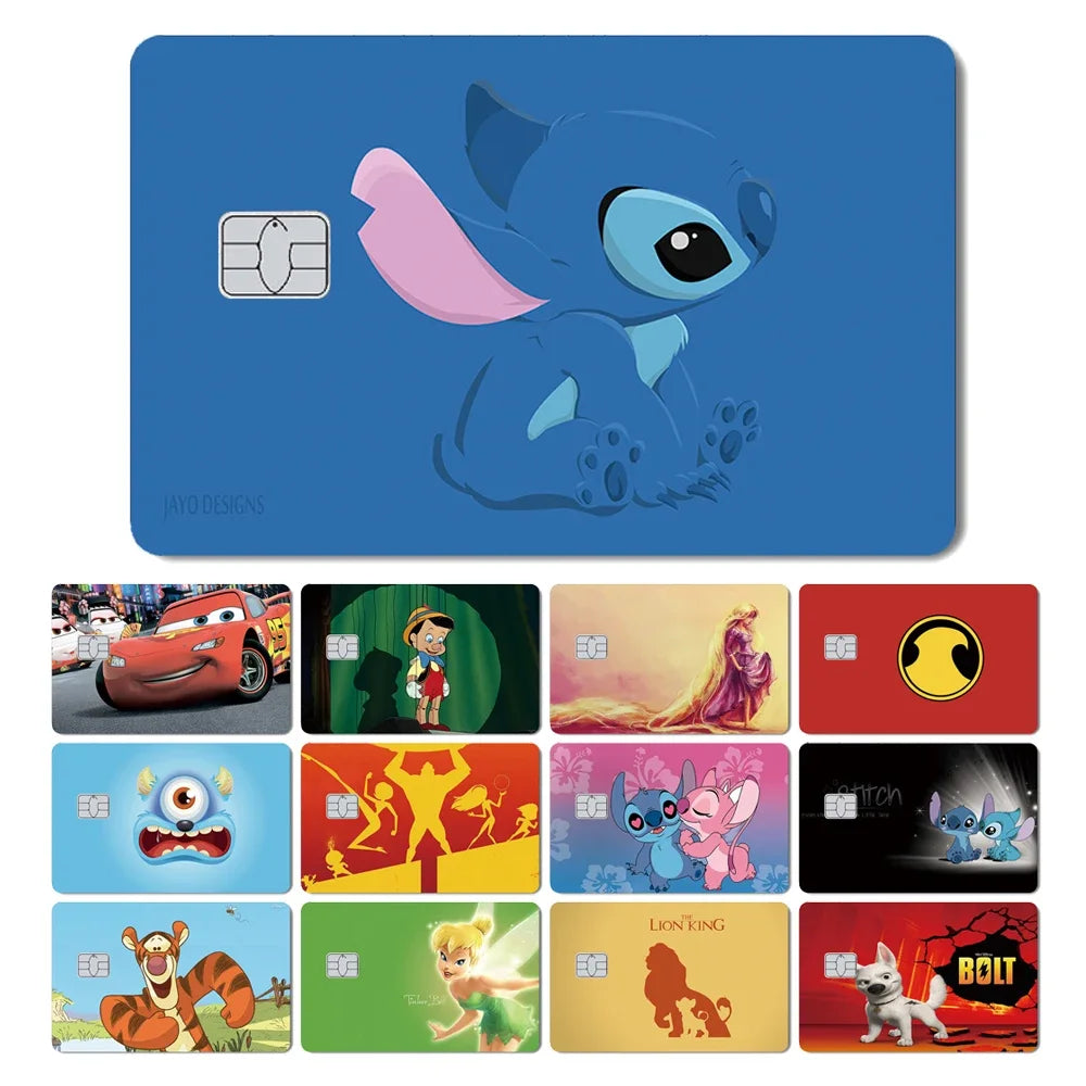 2.5D Matte Stitch Pirates Caribbean Winne Poor Lion King Ultra Thin Skin Cover Sticker Film for Debit Credit Card