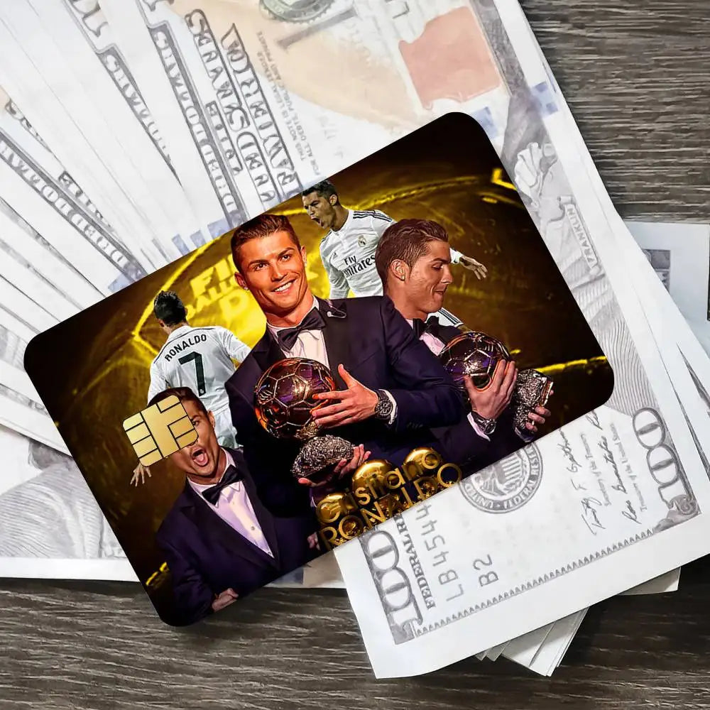 R-Ronaldo C-Cr7 Poster Credit Skin Cover Card Stickers 4PCS Film Bus Pass Front Decoration Bank Debit Waterproof