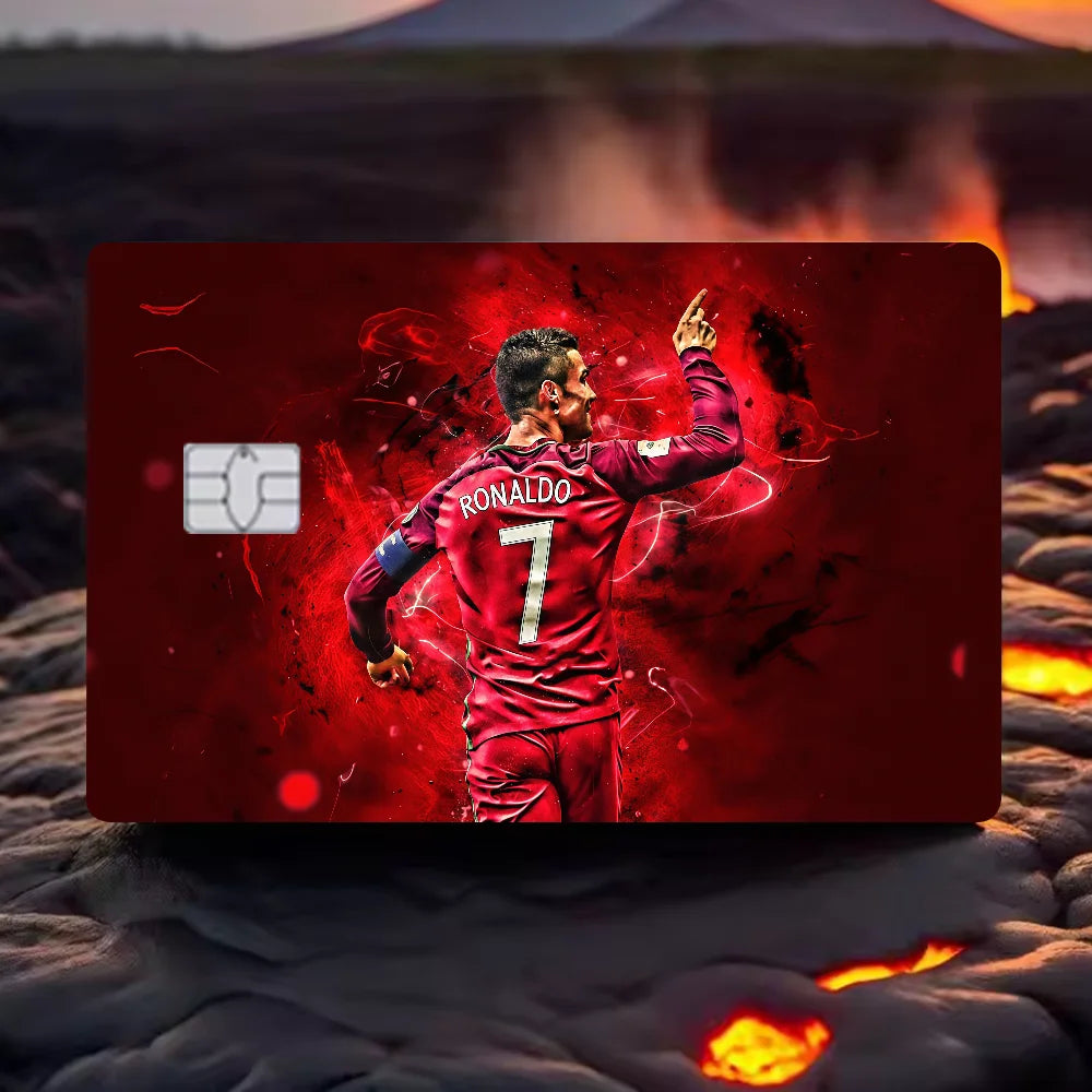 Super Football Star CR7 100% Hot Sale Amine Credit Debit Bank Card Bus Card Film Skin Sticker
