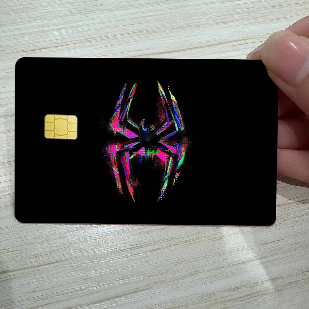 S-Spider-M-Man Logo Credit Card Skin Stickers for VISA Bank Bus Metro Access Card Protective Film Cover Sticker Decal Women