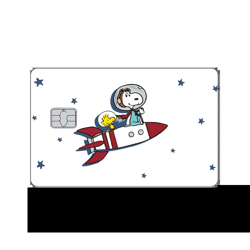 Nueva cubierta protectora frontal de tarjeta con diseño Kawaii de Snoopy Anime