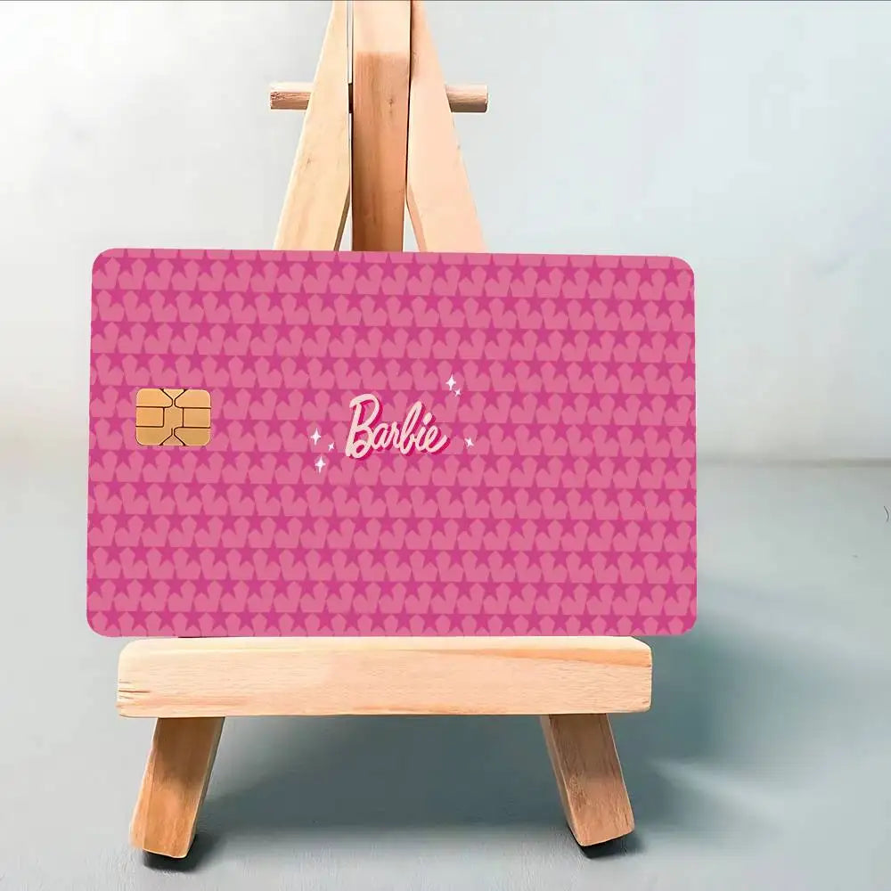 Barbie 1 Set of 4 Pcs Credit Card Skin Stickers for VISA Bank Card Waterproof Sticker Anti-Scratch Women Gift
