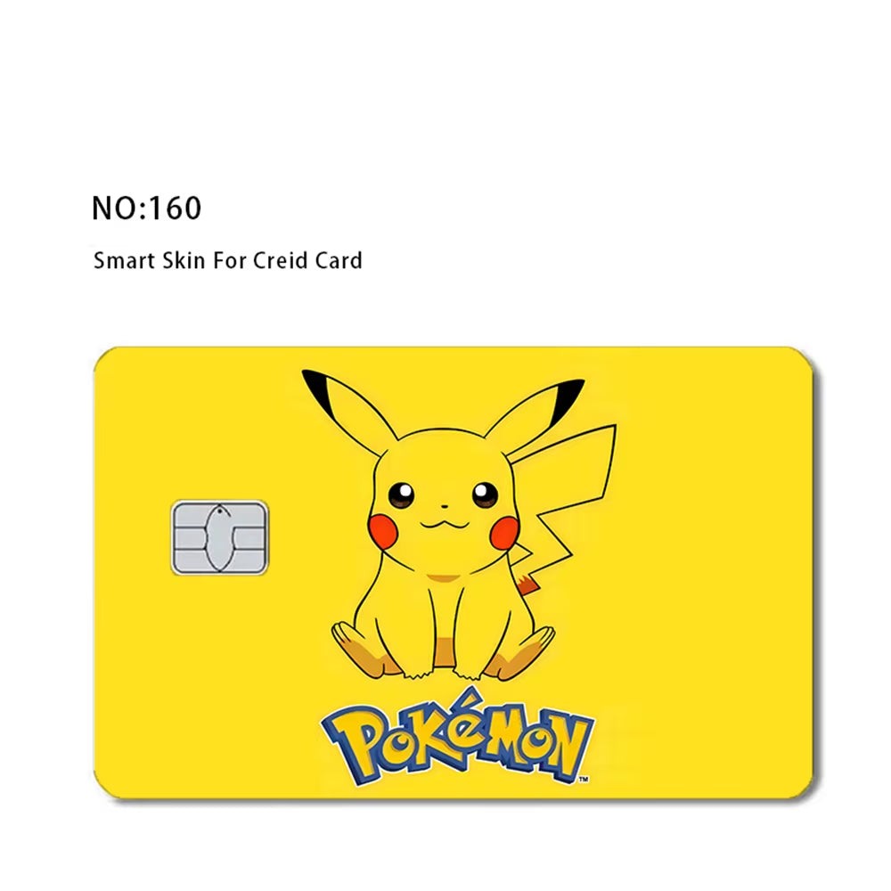 Película Adhesiva PVC estilo Pokémon Pikachu – Pegatina Frontal para Tarjeta de Crédito, Débito o Bancaria