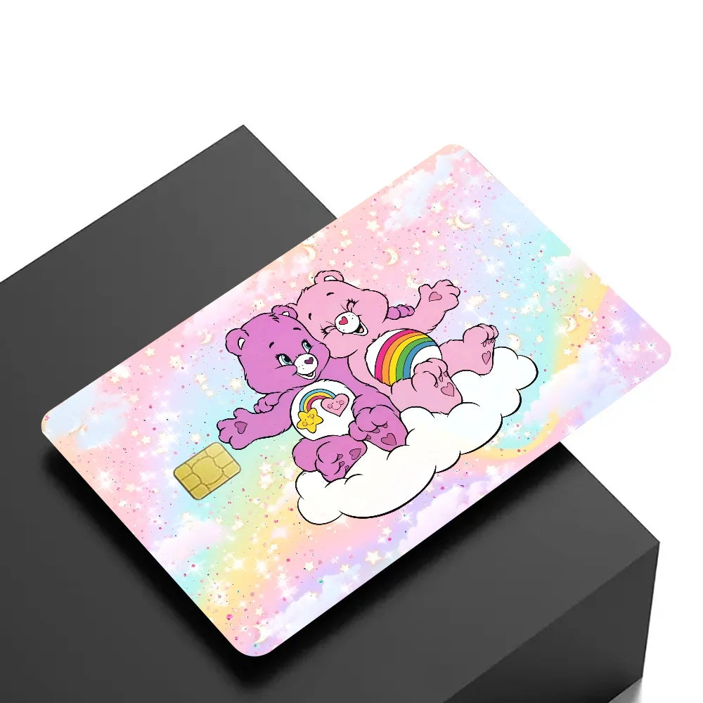 Cartoon C-Care Cute B-Bears S Anime Cartoon Bear Skin Sticker Film Tape Case for Big Credit Debit Card Front Side