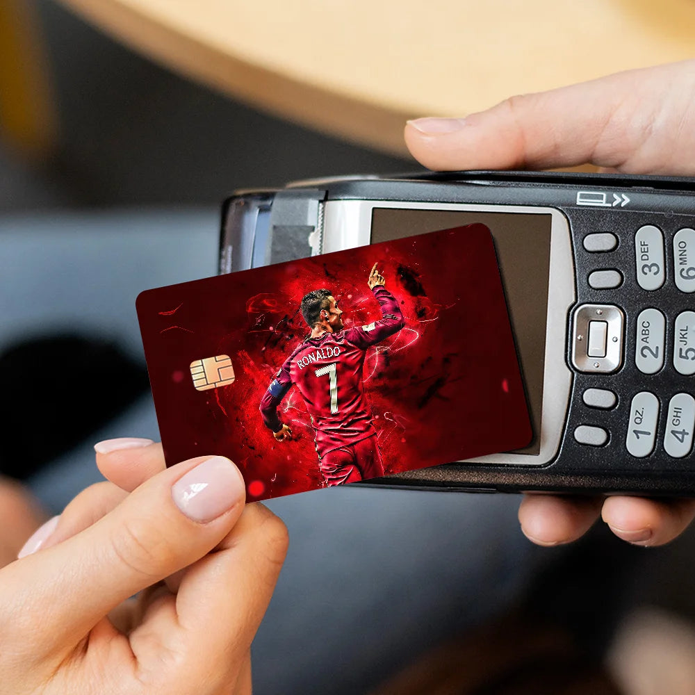 Super Football Star CR7 100% Hot Sale Amine Credit Debit Bank Card Bus Card Film Skin Sticker