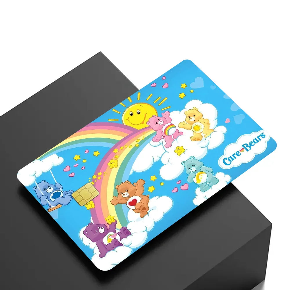 Cartoon C-Care Cute B-Bears S Anime Cartoon Bear Skin Sticker Film Tape Case for Big Credit Debit Card Front Side
