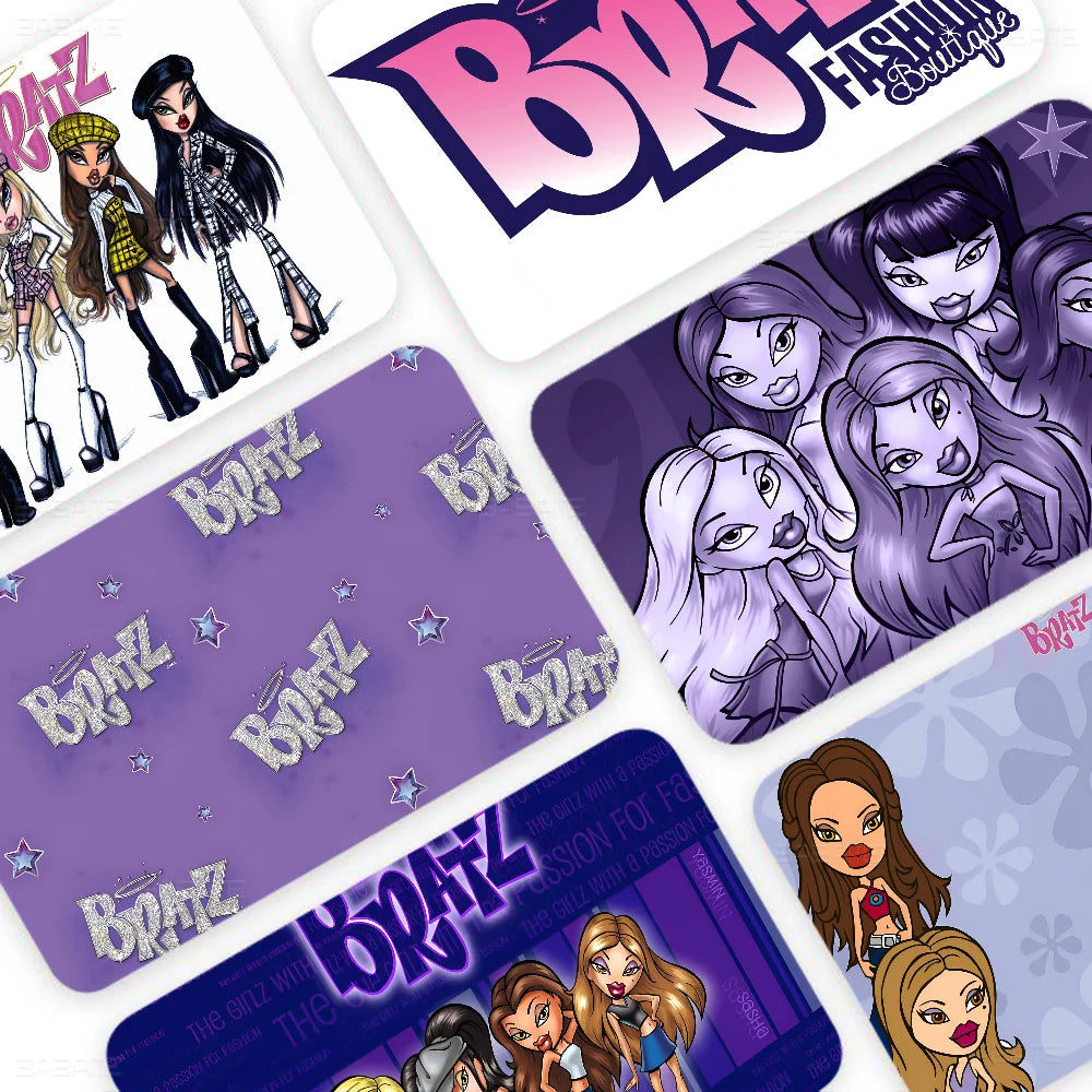 Cartoon B-Bratzs Anime Front Cover Film Sticker Skin for Credit Debit Card Small Large Chip