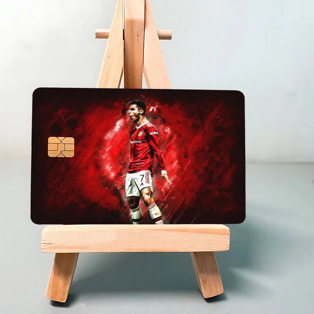 Super Football Star CR7 100% Hot Sale Amine Credit Debit Bank Card Bus Card Film Skin Sticker