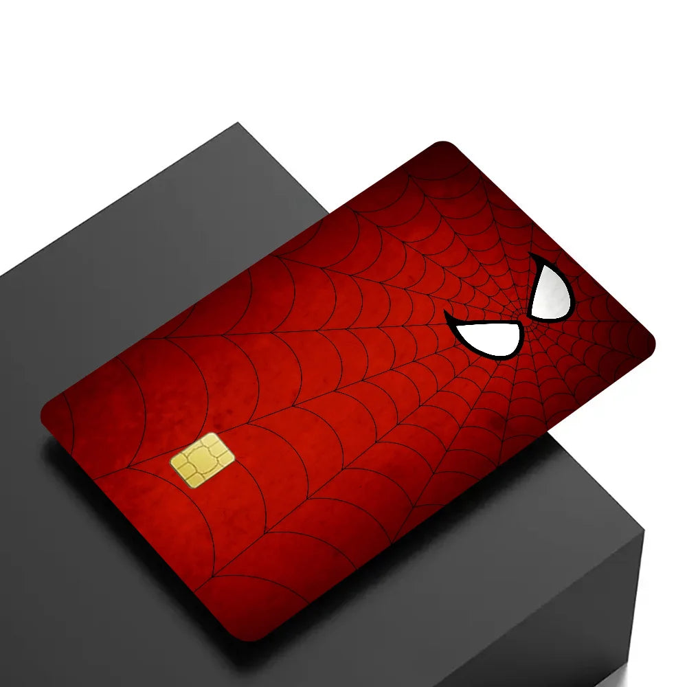 Avengers Superhero S-Spiderman Vintage Anmie Sticker Film Skin Cover for Credit Card Debit Bank Card Front