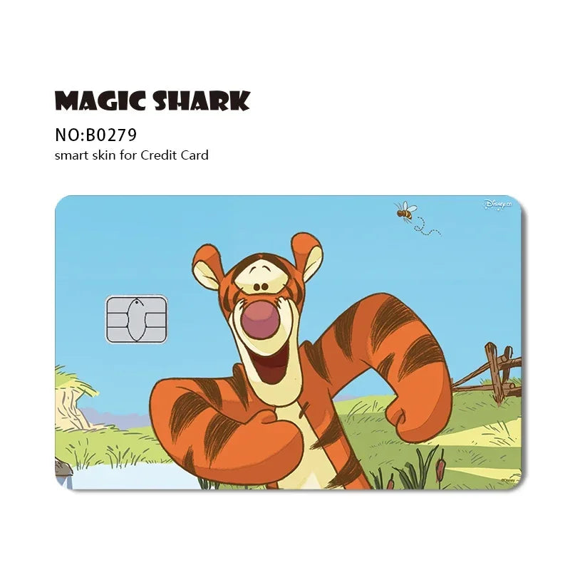 2.5D Matte Stitch Pirates Caribbean Winne Poor Lion King Ultra Thin Skin Cover Sticker Film for Debit Credit Card