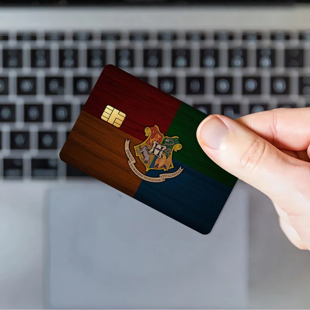 Movie H-Harrys P-Potter Film Skin Cover Credit Card Stickers 4PCS Debit Front Decoration Bank Bus Pass Waterproof