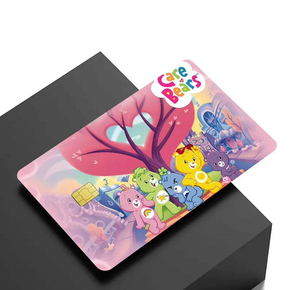 Cartoon C-Care Cute B-Bears S Anime Cartoon Bear Skin Sticker Film Tape Case for Big Credit Debit Card Front Side