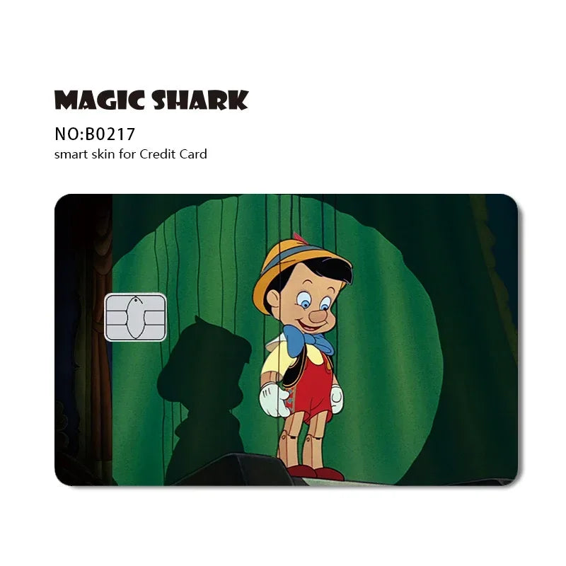 2.5D Matte Stitch Pirates Caribbean Winne Poor Lion King Ultra Thin Skin Cover Sticker Film for Debit Credit Card