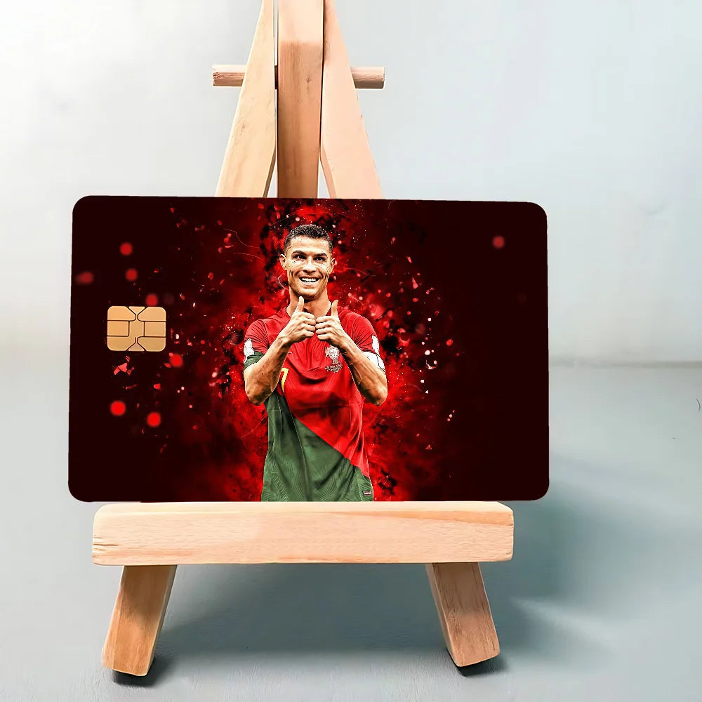 Super Football Star CR7 100% Hot Sale Amine Credit Debit Bank Card Bus Card Film Skin Sticker
