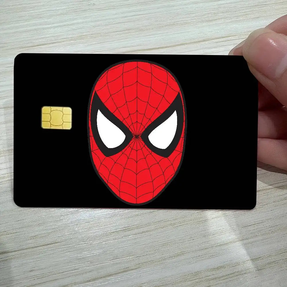 S-Spider-M-Man Logo Credit Card Skin Stickers for VISA Bank Bus Metro Access Card Protective Film Cover Sticker Decal Women