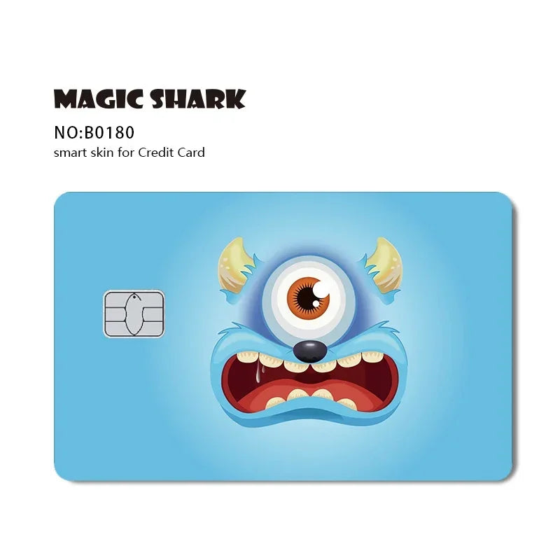 2.5D Matte Stitch Pirates Caribbean Winne Poor Lion King Ultra Thin Skin Cover Sticker Film for Debit Credit Card