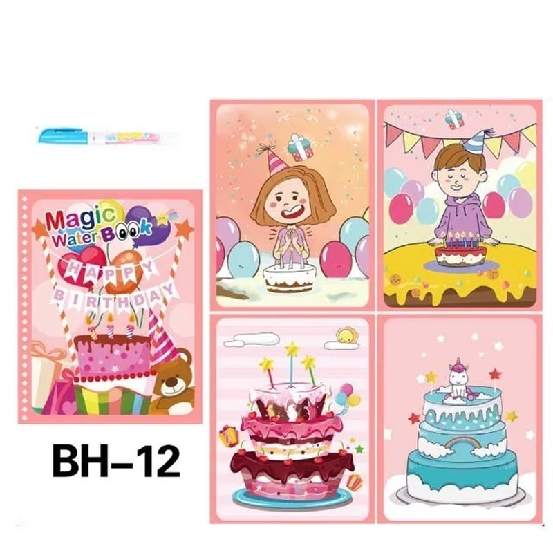 Libro de Colorear Reutilizable para Niños – Juguete Montessori de Dibujo con Agua Mágica Libro de Pintura Educativo Sensorial – Juguete de Aprendizaje Temprano para Niños y Niñas.