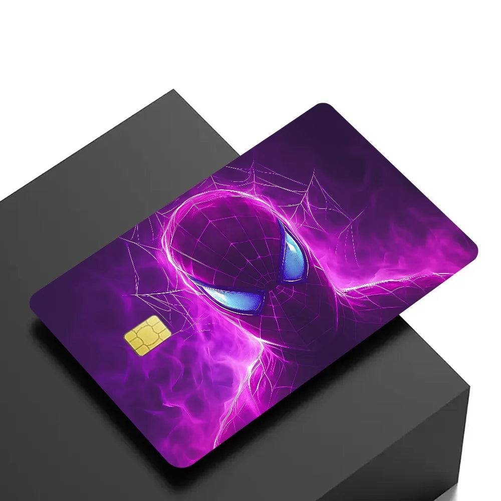 Avengers Superhero S-Spiderman Vintage Anmie Sticker Film Skin Cover for Credit Card Debit Bank Card Front