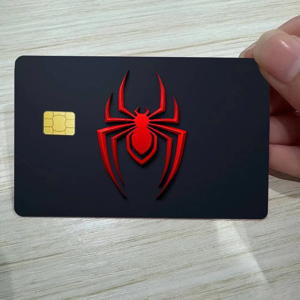S-Spider-M-Man Logo Credit Card Skin Stickers for VISA Bank Bus Metro Access Card Protective Film Cover Sticker Decal Women