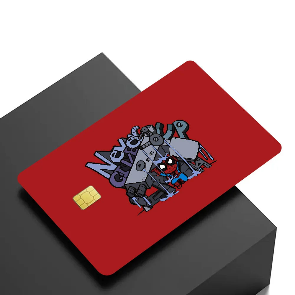 Avengers Superhero S-Spiderman Vintage Anmie Sticker Film Skin Cover for Credit Card Debit Bank Card Front