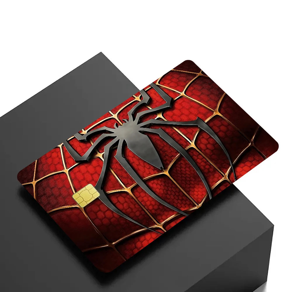 Avengers Superhero S-Spiderman Vintage Anmie Sticker Film Skin Cover for Credit Card Debit Bank Card Front