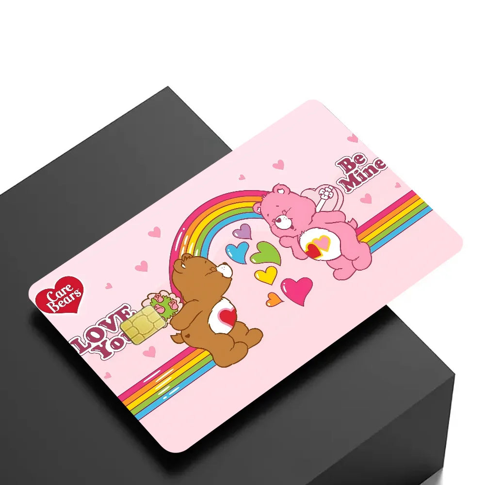 Cartoon C-Care Cute B-Bears S Anime Cartoon Bear Skin Sticker Film Tape Case for Big Credit Debit Card Front Side