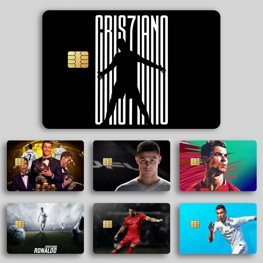 R-Ronaldo C-Cr7 Poster Credit Skin Cover Card Stickers 4PCS Film Bus Pass Front Decoration Bank Debit Waterproof