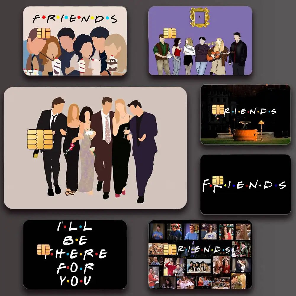 Classics F-Friends TV Show Poster Credit Skin Cover Card Stickers 4PCS Film Bus Pass Front Decoration Bank Debit Waterproof