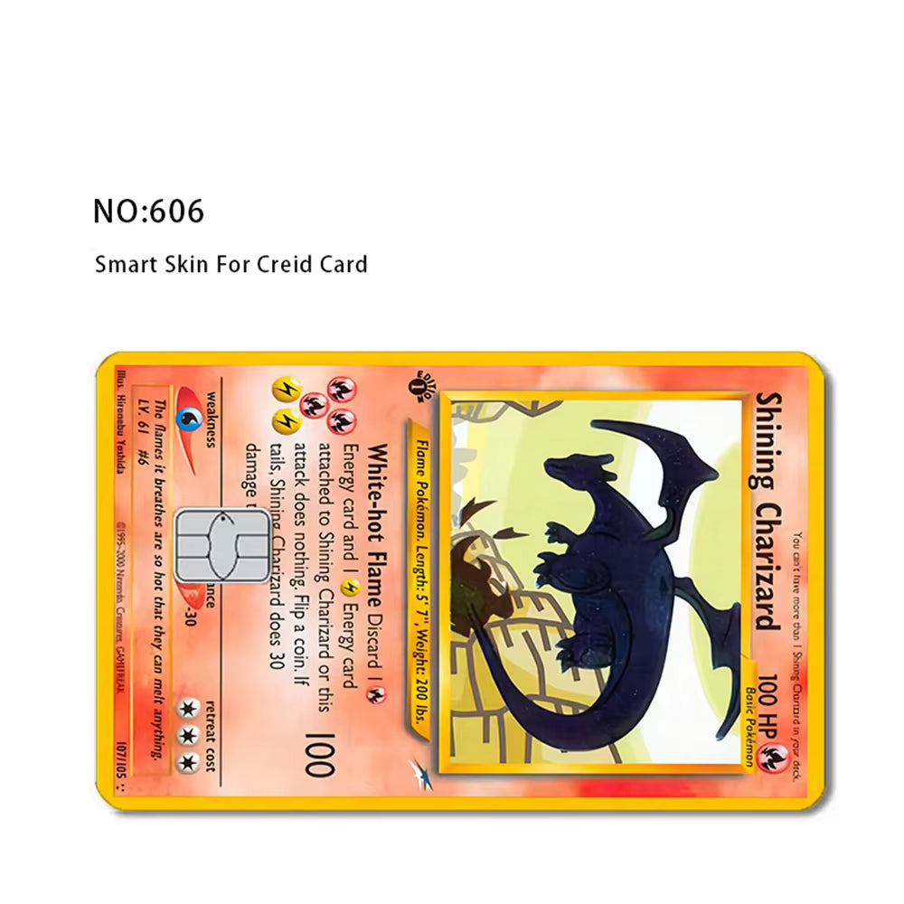 Película Adhesiva PVC estilo Pokémon Pikachu – Pegatina Frontal para Tarjeta de Crédito, Débito o Bancaria